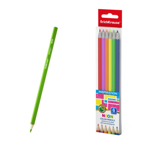 Picture of ERICHKRAUSE PENCIL COLOURS NEON X6 HEXAGON